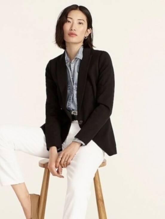 J. Crew Jackets & Blazers - J. Crew Parke Blazer Bi Stretch Black One Button Academia Career Size 4 Tall